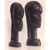 Image 1 : Decorative Arts: African Carvings, MAN & WOMAN, from Kenya, two hand-carved Ironwood busts, fem...