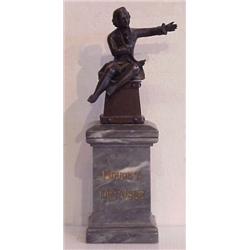 Decorative Arts: French Bronze (19th Century), ROUGET DE L' JSEL, patinated multi-piece cast br...