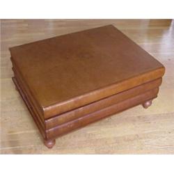Decorative Arts: Designer Coffee Table, STACKED BOOKS COFFEE TABLE, with one single and one dou...
