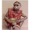 Image 1 : Decorative Arts: Victorian Majolica Ceramic, MONKEY HUMIDOR, Ceramic humidor, glazed & painted...