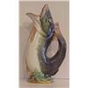 Image 1 : Decorative Arts: Victorian Majolica Ceramic, TROUT PITCHER, Ceramic leaping fish pitcher, glaze...