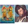 Image 1 : Domenny (20th Century), TWO SURREALIST FIGURES ON WATER, oil painting on Masonite, 20 x 16", si...