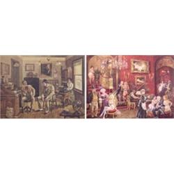Lee Dubin (20th Century) American, LAW OFFICE; BORDELLO, two color prints, each signed, numbere...