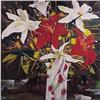 Image 1 : Sonya Fe (20th Century) American, LOVE IN A VASE, color screenprint, signed, numbered edition o...