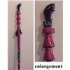 Image 1 : Folk Art: Walking Stick, NORTHWEST COAST STAFF, the carved and painted shaft with a whale crown...