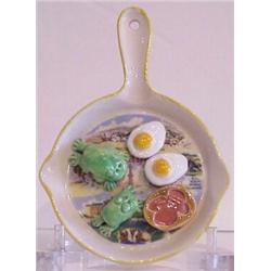 David Gilhooly (b. 1943) Canadian, FROGS, EGGS & HAM, 1995, painted & glazed ceramic sculpture...