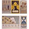 Image 1 : David Lance Goings (20th Century) American, PARSIFAL; AUGUST; THE ANTIQUE GUILD; INDIA INK; UNI...