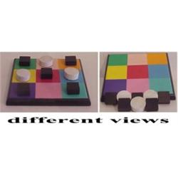 Todd Gray (20th Century) American, TIC TAC TOE, acrylic painted wood sculpture multiple, number...