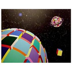 Todd Gray (20th Century) American, UNTITLED, acrylic painting on canvas, 96 x 75", signed on th...