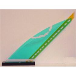 Ray Howlett (20th Century) American, WOUNDED KNEE, 1984, anodized glass sculpture, 12 x 19 1/2...