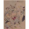 Image 1 : Louis Icart (1888-1950) French, LA NUIT ET LA MOMENT, book plate, color etching, signed, image...
