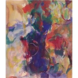 Shirley Jaffe (b. 1923) American, UNTITLED, circa 1955, color gouache on paper, 10 1/4 x12", fr...