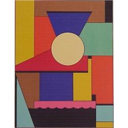 Lajos (Ludwig) Kassak (1887-1967) Russian, UNTITLED, color screenprint, signed, numbered editio...