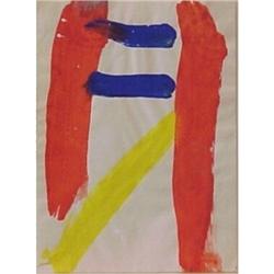 Lilly Keller (b. 1929) American, UNTITLED, c.1960, gouache on paper, 12 x 8 3/4", from the Sam...