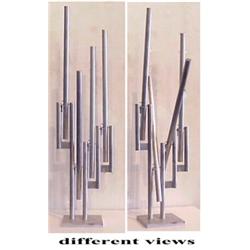 Jerome Kirk (20th Century) American, JOSHUA TREE, kinetic aluminum sculpture, 33 x 6 x 6", sign...