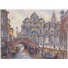 Image 1 : Anatole Krasnyansky (b. 1930) Russian, VENICE CANAL, color screenprint, signed, artist's proof,...