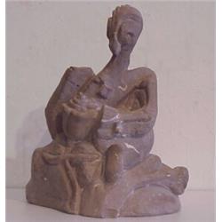 H. Laurens (20th Century), CUBIC ROSE FIGURE, plaster sculpture, 10 x 9 x 8", signed "H. Lauren...