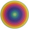 Image 1 : Julio (Lucio) Le Park (20th Century), RAINBOW CIRCLE, color screenprint, signed, numbered editi...