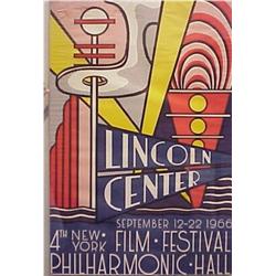Poster: Roy Lichtenstein (1923-1997) American, LINCOLN CENTER (C.111.21), 1966, color lithograp...