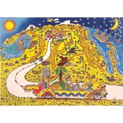 Gilbert Lujan (Magu) (20th Century) Mexican/American, RETURNING TO AZTLAN, 1983, color screenpr...