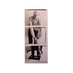 Christopher Makos (b. 1948) American, ANDY WARHOL, black & white photograph on three sheets mou...