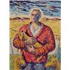 Image 1 : Neil McPherson (20th Century) Scottish, THE QUIET SHEPHERD, color screenprint, signed, numbered...