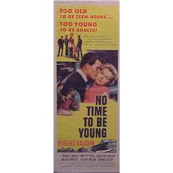 Movie Poster, No Time To Be Young, 1957, Insert, Columbia Pictures, introducing Robert Vaughn,...