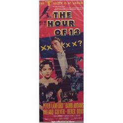 Movie Poster, The Hour of 13, 1952, Insert, Metro-Goldwyn-Mayer, Peter Lawford, tack holes, min...