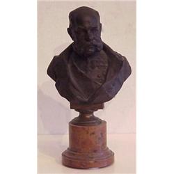 H. Muller (19th /20th Century) European, BUST OF A MILITARY LEADER, cast bronze sculpture, sign...