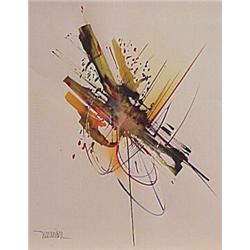 Leorardo Nierman (b. 1932) Israeli/Mexican, DYNAMICS, watercolor on paper, 13 x 10 3/4", signed...