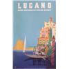 Image 1 : Poster: Travel (20th Century), LUGANO SWITZERLAND, color lithograph poster, Imprime En Suisse P...