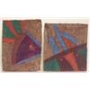 Image 1 : Manuel Ramirez (20th Century) Mexican, UNTITLED, (two), each an acrylic painted Amante paper, 9...