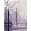 Image 1 : Dianne Romanello (20th Century) American, CENTRAL PARK, NY, oil painting on canvas, 46 1/2 x 35...