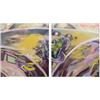 Image 1 : Osvaldo Romberg (b. 1938) Israeli, PASADOOBLES, 1984, diptych, acrylic painting on canvas, each...
