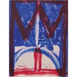 Kimber Smith (1933-1981) American, UNTITLED BLUE RED, circa 1965, color lithograph, signed, num...