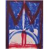 Image 1 : Kimber Smith (1933-1981) American, UNTITLED BLUE RED, circa 1965, color lithograph, signed, num...