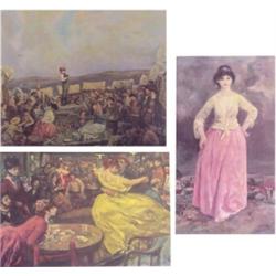 Ben Stahl (1910-1987) American, ONE SUNDAY MORNING ON THE OREGON TRAIL; THE STRAUSS WALTZ COMES...