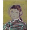 Image 1 : Sterling Strauser (20th Century) American, BRIGHT YOUNG GIRL, 1974, acrylic painting on board,...