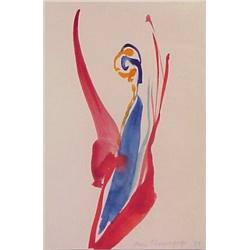 Ann Thornycroft (20th Century) American, UNTITLED, 1989, watercolor on paper, 6 1/4 x 4", signe...