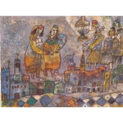 Theodore Tobiasse (b. 1927) French/Israeli, BELLA VERONE, color lithograph, signed, numbered ed...