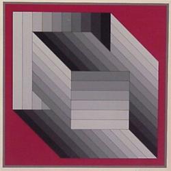 Victor Vasarely (1908-1997) Hungarian, UNTITLED, color screenprint, signed, numbered edition of...