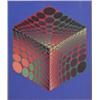Image 1 : Victor Vasarely (1908-1997) Hungarian, UNTITLED, color screenprint, signed, numbered edition of...