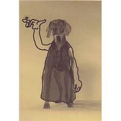 William Wegman (b. 1943) American, THE BRIDE; color lithograph, signed, numbered edition of 50,...