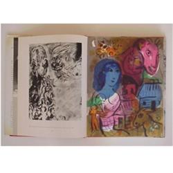 Book: Marc Chagall, HOMMAGE TO MARC CHAGALL, the book with one color lithograph, edited by San...