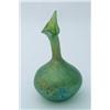 Image 1 : A Loetz Persian iridescent swan-necked glass vase, of bottle shape, the bulbous body with pinched...