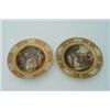 Image 1 : A pair of Vienna cabinet plates, of circular shape, the central panels painted with figures, one...