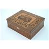 Image 1 : A Tunbridge Ware box, the hinged lid centred by a panel depicting Edward Prince of Wales seated w...