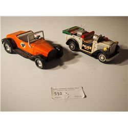 Tin Model T / Police Car, No Driver, Battery Op