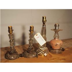 Glass End Table Lamp Bases (4)