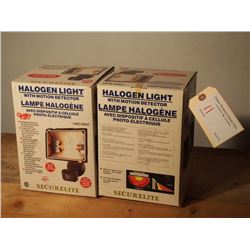 Halogen Motion Lights, Pair, NOS